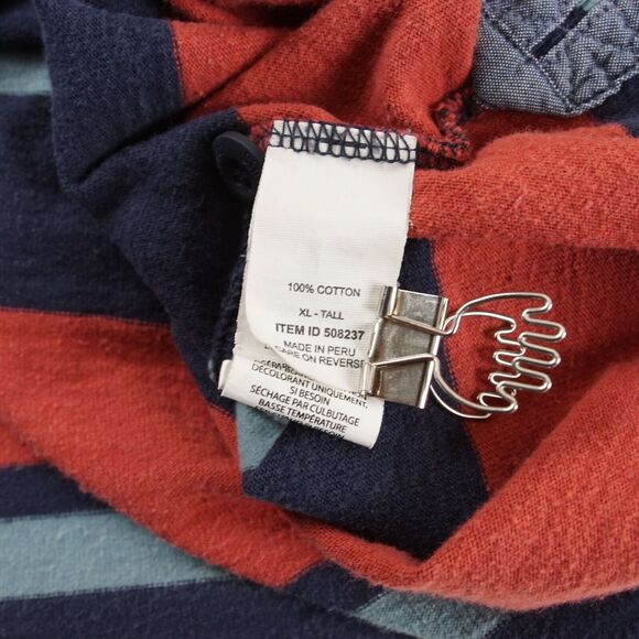 LL Bean Traditional Fit Vintage Soft Rugby Striped Long Sleeve Polo XL Tall - Picture 10 of 12